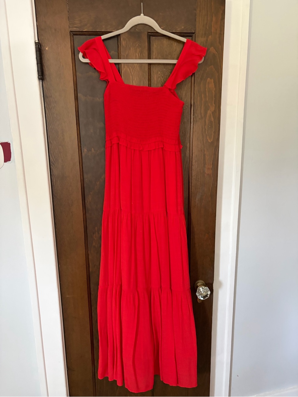 Nanette Lepore Red Maxi Dress with Ruffle Straps